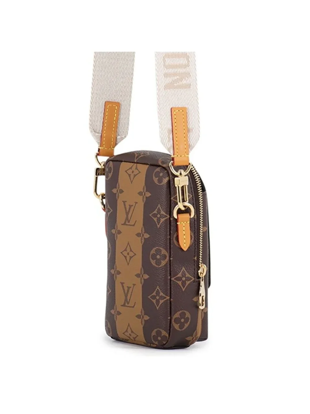 Louis Vuitton Shoulder Bag Monogram Striped Double Phone Pouch